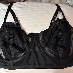 Torrid Black Lace Strappy 7 Hook Bra